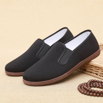 أحذية بيجين القديمة الرجالية المصنوعة من القماش - أحذية عمل غير رسمية بنعل ناعم قابل للتنفس ومضادة للانزلاق مناسبة لفصل الربيع والخريف.