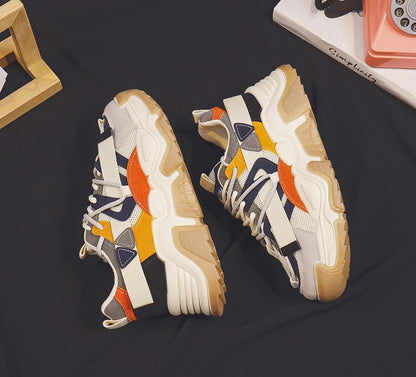 Baskets compensées pour femmes, chaussures décontractées et tendance, semelles épaisses pour la marche et le quotidien 