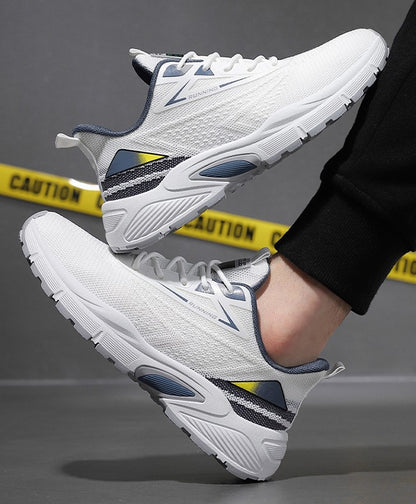أحذية رياضية شبكية قابلة للتنفس للرجال - أحذية خفيفة الوزن وعصرية ومتعددة الاستخدامات بنعل سميك