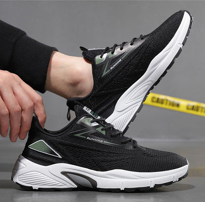 أحذية رياضية شبكية قابلة للتنفس للرجال - أحذية خفيفة الوزن وعصرية ومتعددة الاستخدامات بنعل سميك