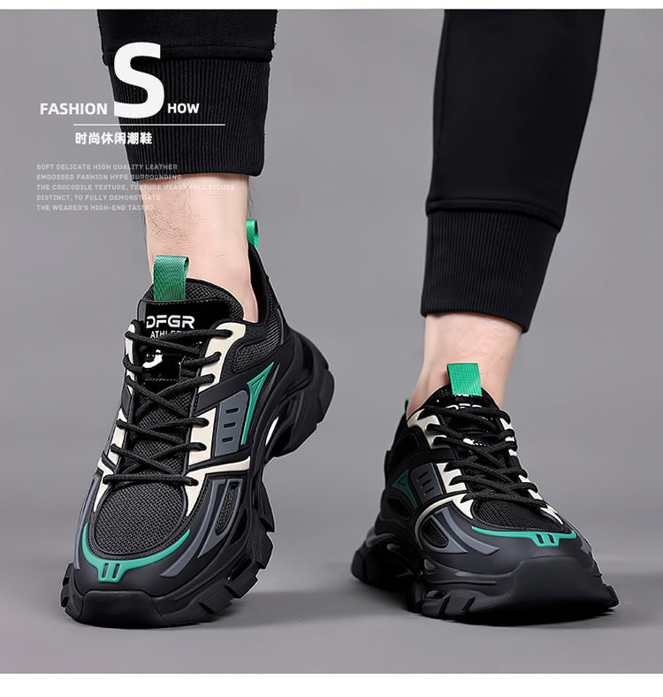 أحذية رياضية عصرية سميكة للرجال - أسلوب رياضي، راحة فائقة