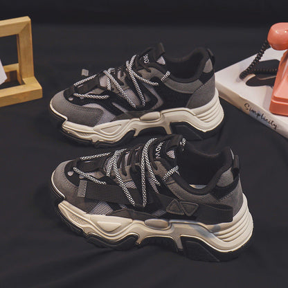 Baskets compensées pour femmes, chaussures décontractées et tendance, semelles épaisses pour la marche et le quotidien 