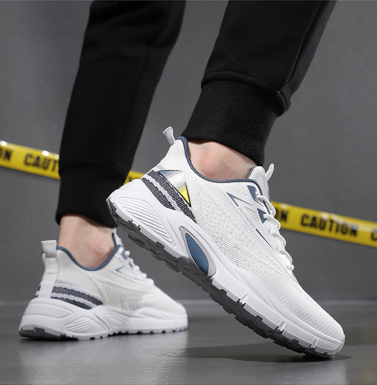 أحذية رياضية شبكية قابلة للتنفس للرجال - أحذية خفيفة الوزن وعصرية ومتعددة الاستخدامات بنعل سميك