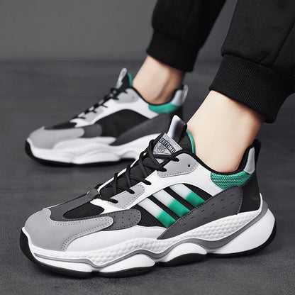 "أحذية رياضية رجالية أنيقة بنعل سميك - أناقة وراحة في كل خطوة!"