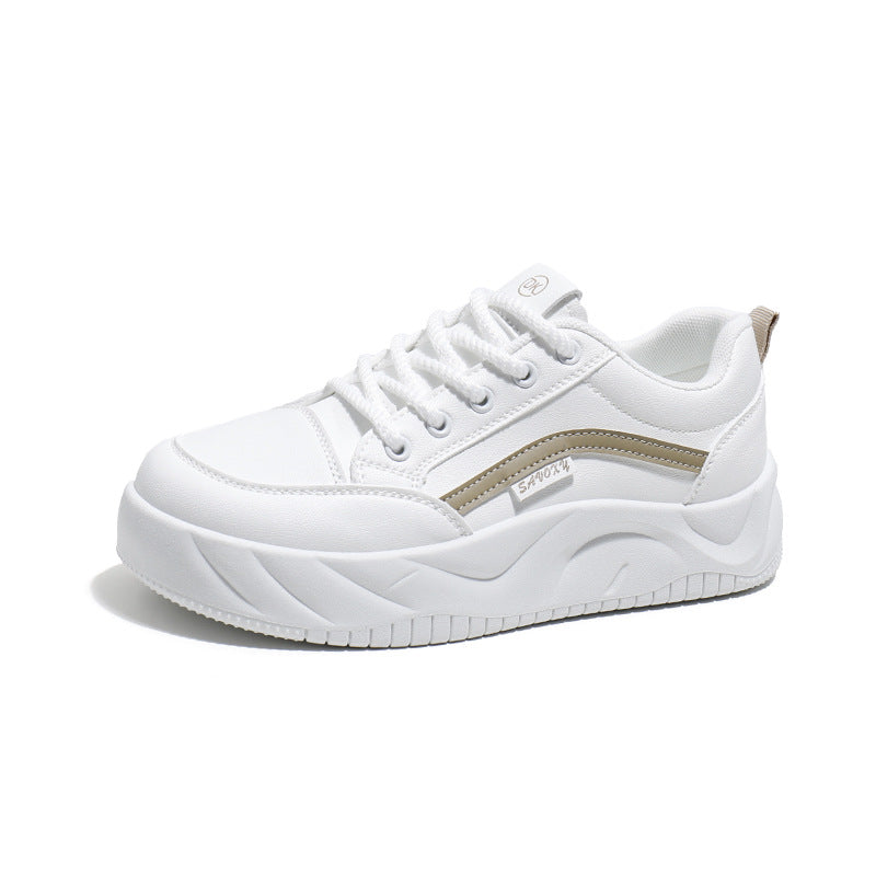 حذاء رياضي أبيض على الطراز الكوري الجديد لخريف 2025 - أحذية رياضية عصرية وغير رسمية للنساء