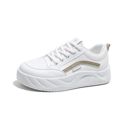 حذاء رياضي أبيض على الطراز الكوري الجديد لخريف 2025 - أحذية رياضية عصرية وغير رسمية للنساء