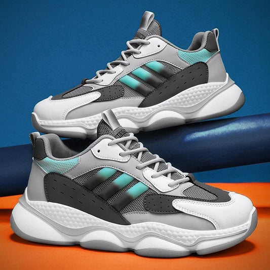 "أحذية رياضية رجالية أنيقة بنعل سميك - أناقة وراحة في كل خطوة!"