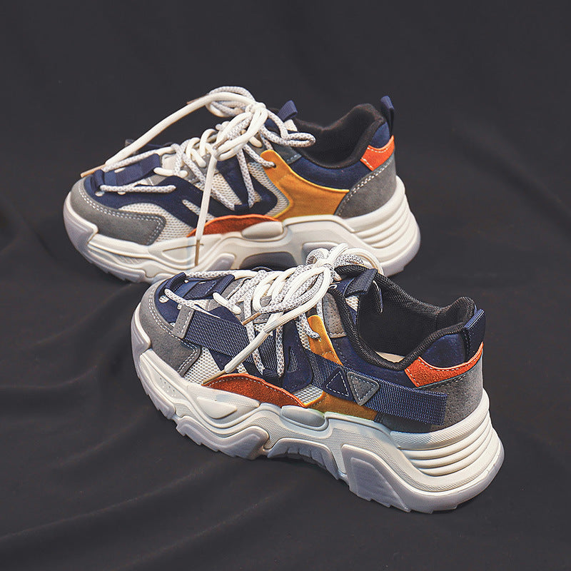 Baskets compensées pour femmes, chaussures décontractées et tendance, semelles épaisses pour la marche et le quotidien 