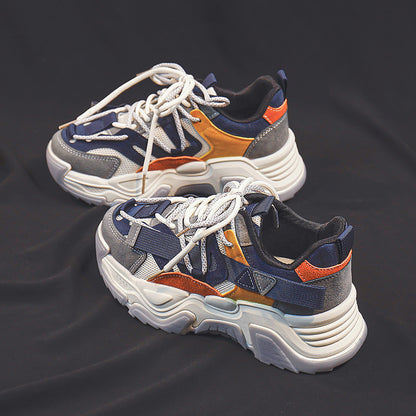 Baskets compensées pour femmes, chaussures décontractées et tendance, semelles épaisses pour la marche et le quotidien 