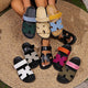Trendy Women's Summer Slippers – Thick Strap, Velcro, Soft and Comfort