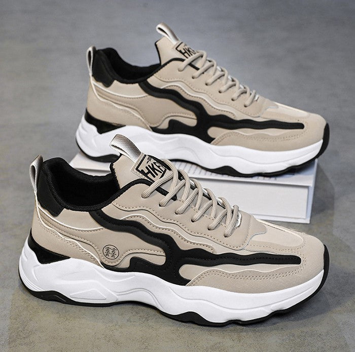 High-End Men's Trendy Thick-Soled Daddy Shoes - Height-Enhancing