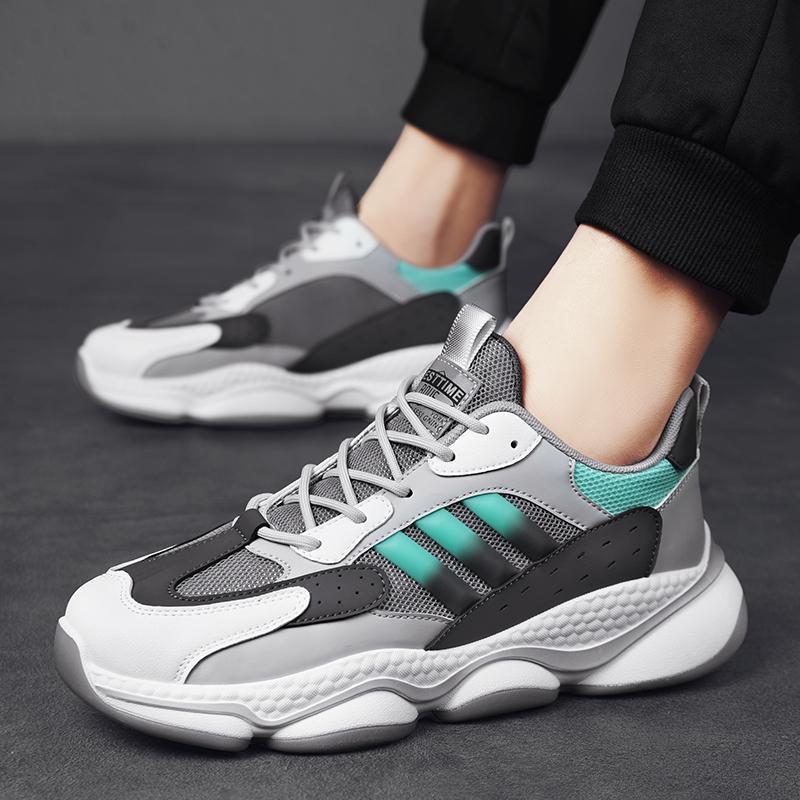 "أحذية رياضية رجالية أنيقة بنعل سميك - أناقة وراحة في كل خطوة!"