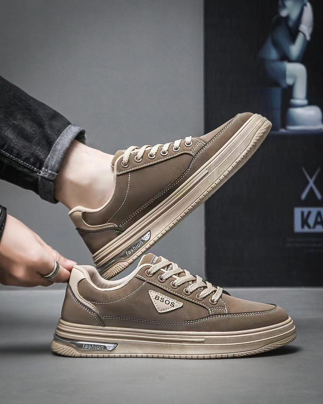 أحذية رياضية رجالية جديدة بتصميم ريترو لعام 2025 - أحذية كاجوال عصرية ومتعددة الاستخدامات ومقاومة للتآكل