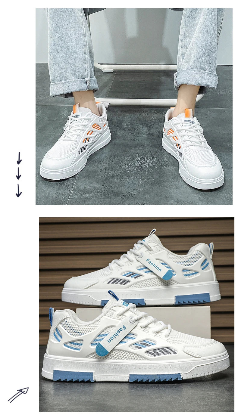 حذاء رياضي خفيف الوزن وجيد التهوية للرجال. مانع للانزلاق. نسخة حديثة مصممة على الطراز الكوري