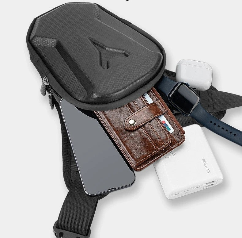 حقيبة أرجل لركوب الدراجات - هيكل صلب من مادة إيثيلين فينيل أسيتات مقاوم للماء، وحامل للهاتف .حقيبة خصر لركوب الدراجات