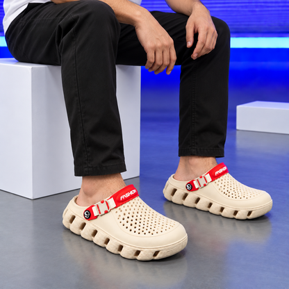 Men’s Lightweight Comfort Clogs – Breathable Slip-On Shoes with Adjustable Strap, Cushioned Sole & Non-Slip Everyday Design