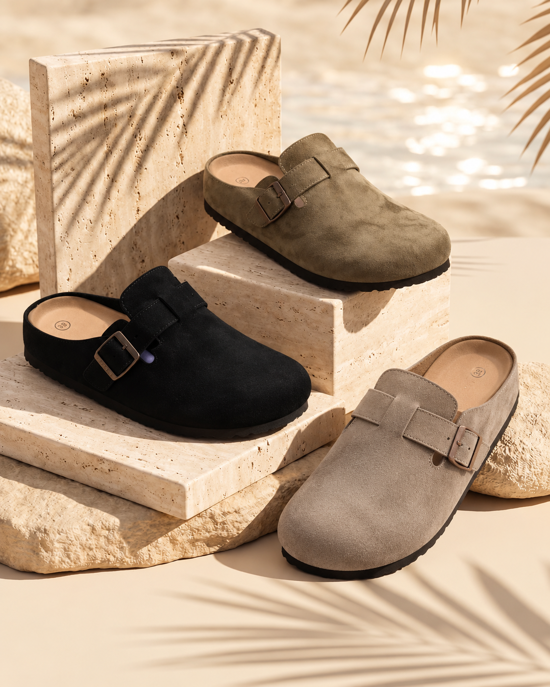 Men’s Comfortable & Flexible Slip-On Clogs with Adjustable Buckle – Effortless Everyday Style