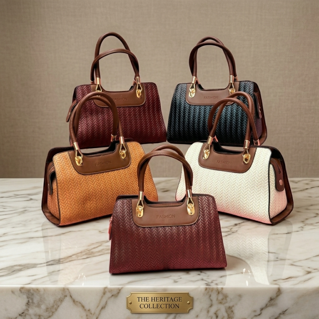 Elegant Woven Leather Handbag – Stylish Women’s Top Handle Shoulder Bag