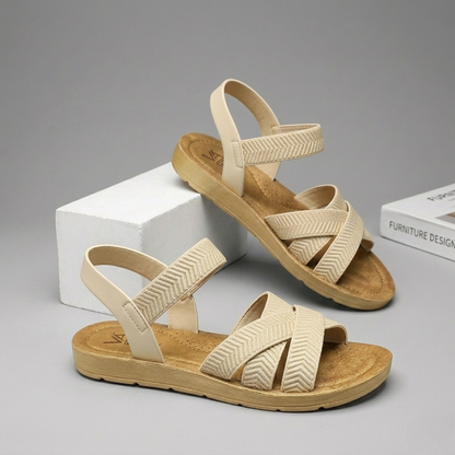 Women’s Casual Cross-Strap Comfort Sandals – Lightweight & Stylish
