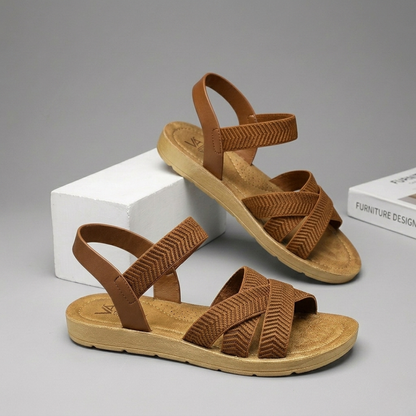 Women’s Casual Cross-Strap Comfort Sandals – Lightweight & Stylish