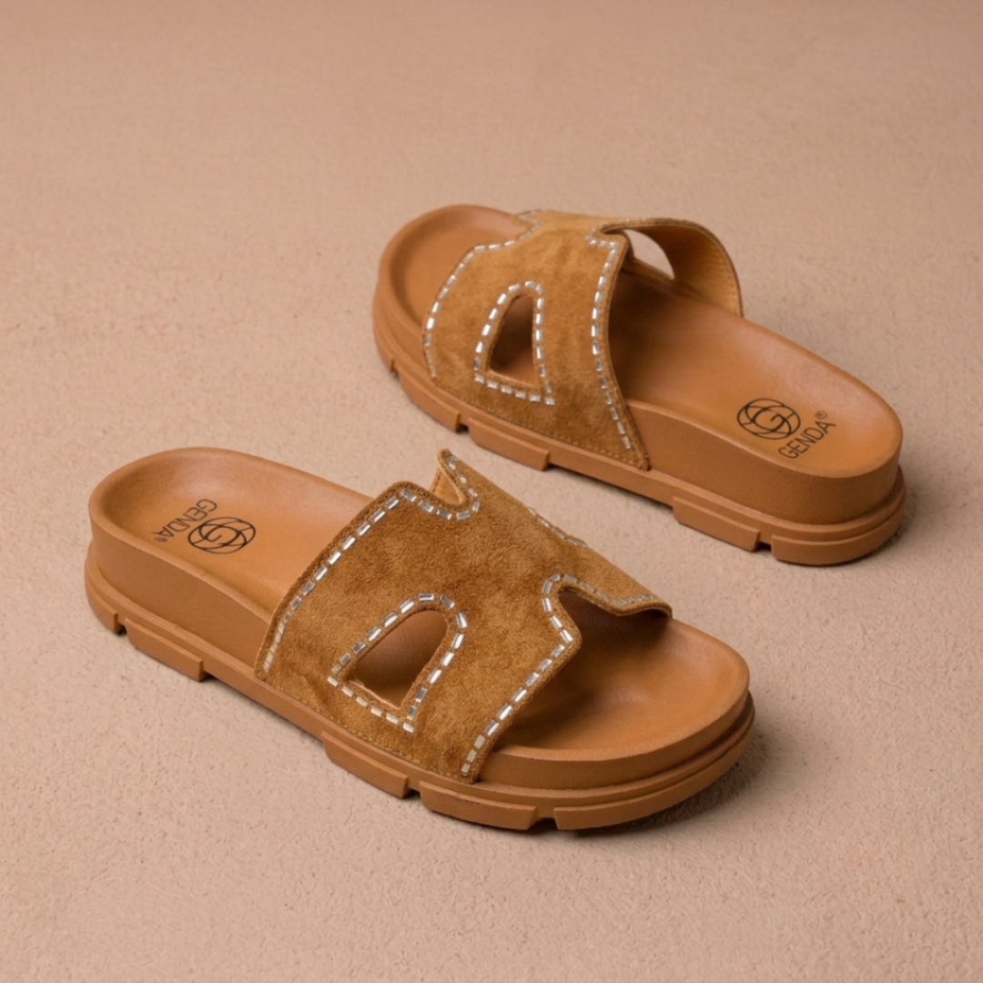 Sandales compensées confortables pour femmes – Chaussons d'été légers et amortis