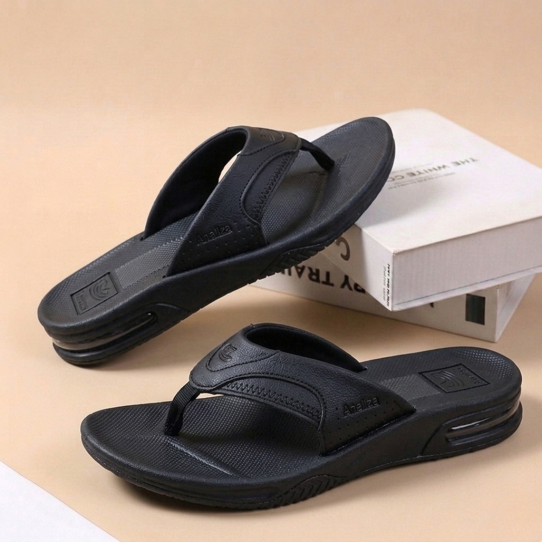 ANALIZA Men’s Comfort Flip Flops – Lightweight Casual Summer Slippers with Air Cushion Sole