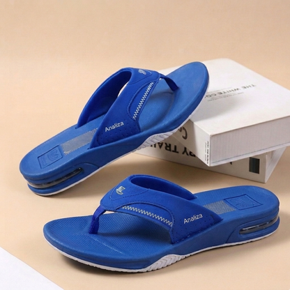 ANALIZA Men’s Comfort Flip Flops – Lightweight Casual Summer Slippers with Air Cushion Sole