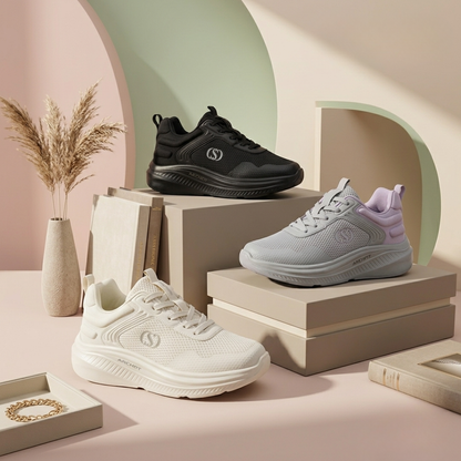 Baskets compensées respirantes confortables pour femme
