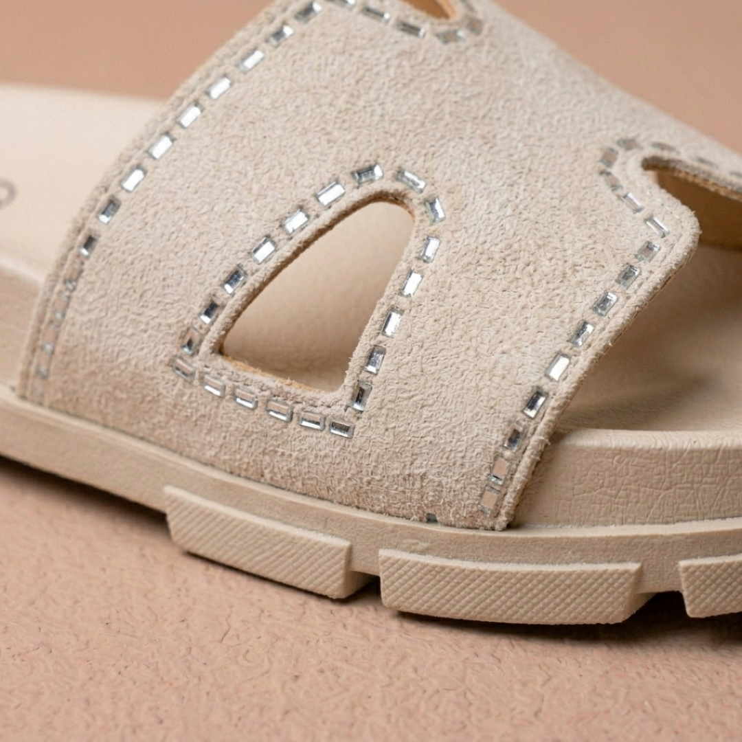 Sandales compensées confortables pour femmes – Chaussons d'été légers et amortis
