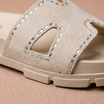 Sandales compensées confortables pour femmes – Chaussons d'été légers et amortis