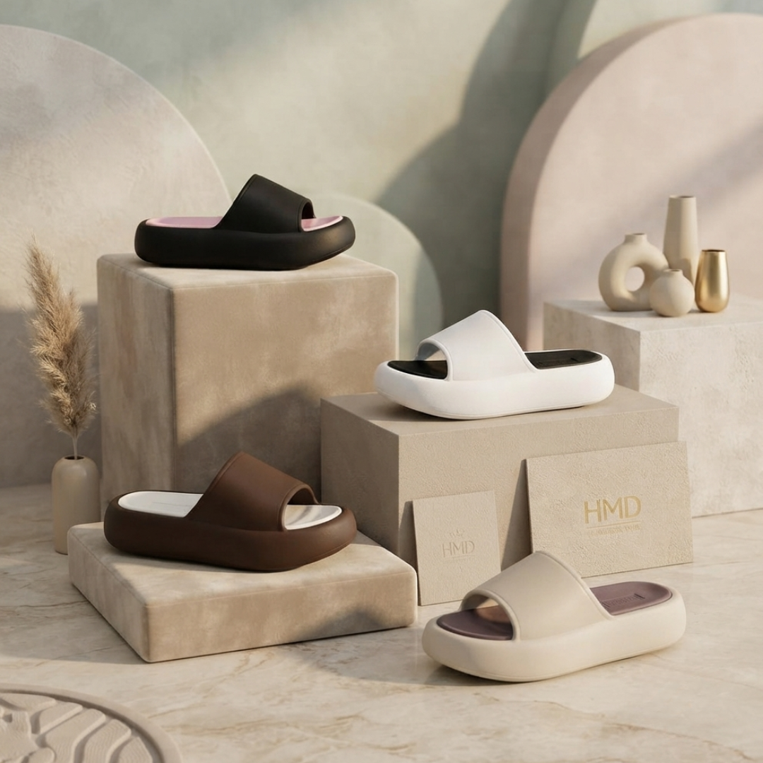 Women's Ultra-Comfort Cloud Platform Slide Sandals | Lightweight Non-Slip Summer Slippers