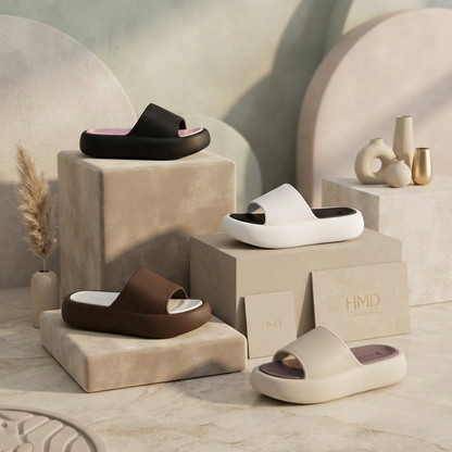 Women's Ultra-Comfort Cloud Platform Slide Sandals | Lightweight Non-Slip Summer Slippers