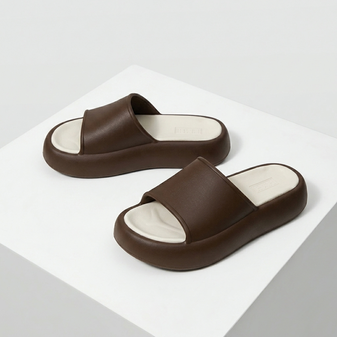Women's Ultra-Comfort Cloud Platform Slide Sandals | Lightweight Non-Slip Summer Slippers