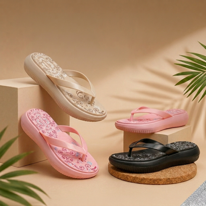 Women's Comfort Platform Flip Flops – Lightweight Everyday Sandals