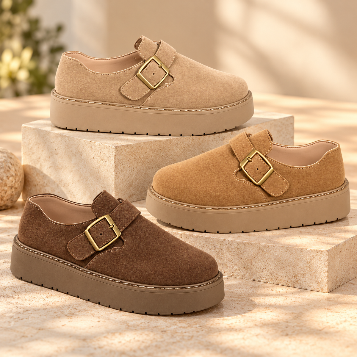 Chaussures à plateforme élégantes en daim – Le confort rencontre le style