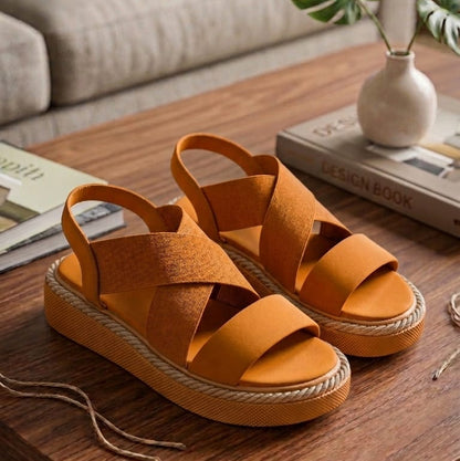 Fashion Women Wedge Sandals Thick Sole Platform Open Toe Casual Shoes
