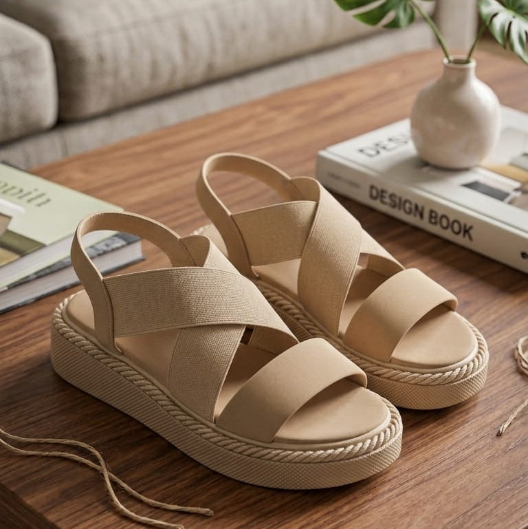 Fashion Women Wedge Sandals Thick Sole Platform Open Toe Casual Shoes