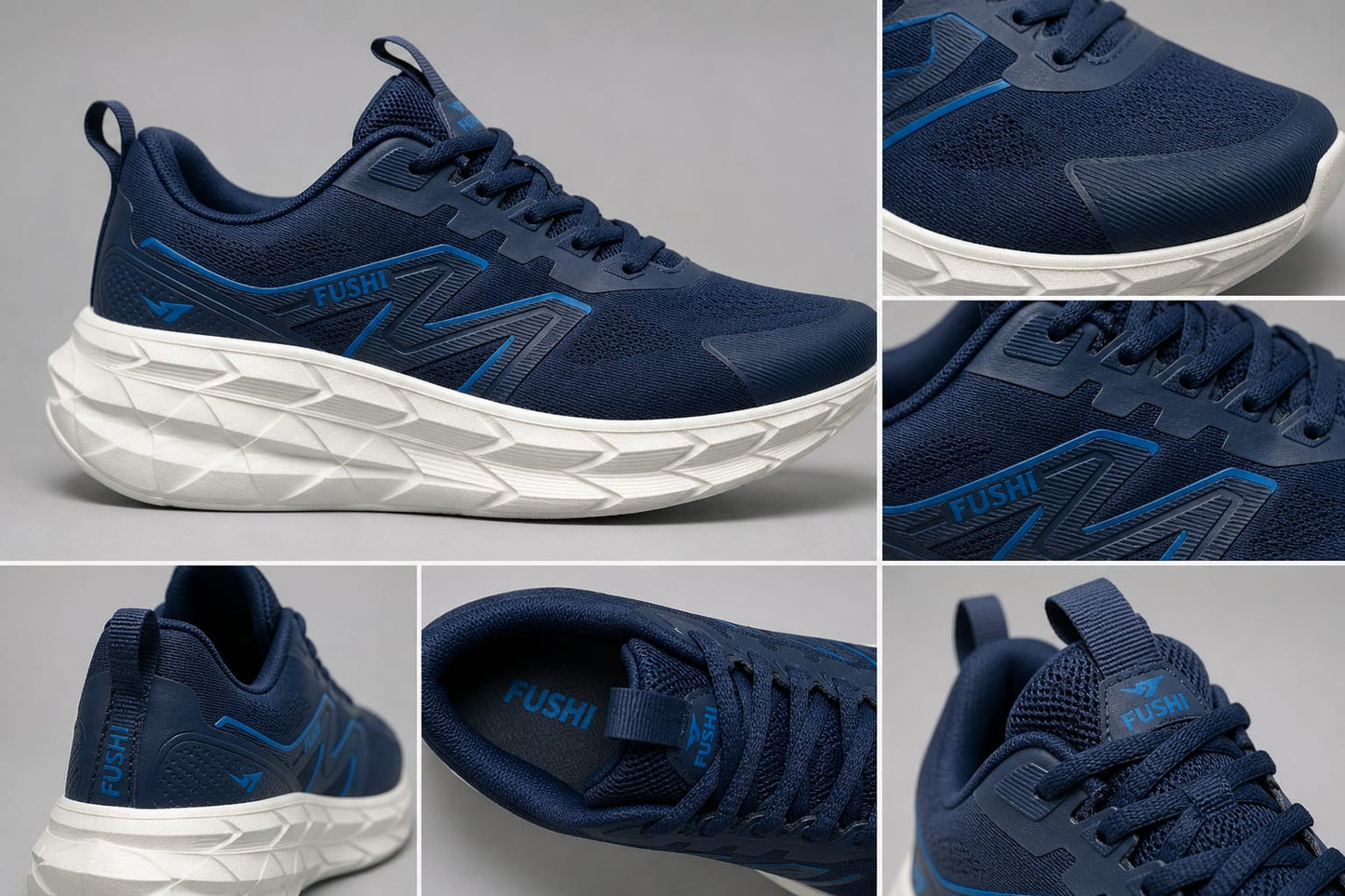Men’s Lightweight Breathable Running Shoes – Comfortable Casual Sneakers with Thick Cushion Sole, Non-Slip Sport Trainers for Daily Wear