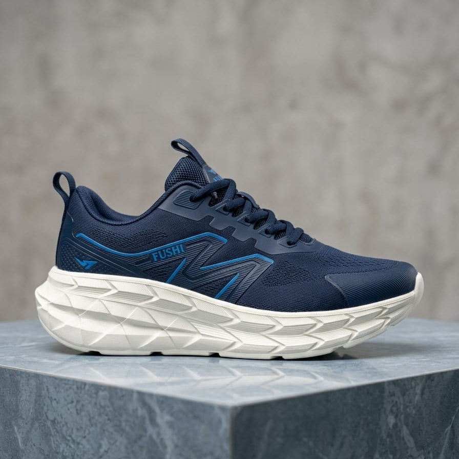 Men’s Lightweight Breathable Running Shoes – Comfortable Casual Sneakers with Thick Cushion Sole, Non-Slip Sport Trainers for Daily Wear