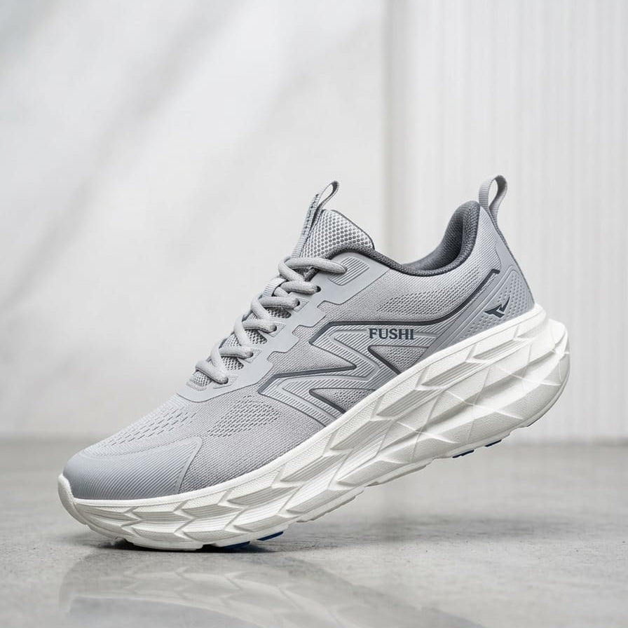 Men’s Lightweight Breathable Running Shoes – Comfortable Casual Sneakers with Thick Cushion Sole, Non-Slip Sport Trainers for Daily Wear