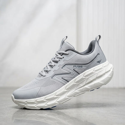 Men’s Lightweight Breathable Running Shoes – Comfortable Casual Sneakers with Thick Cushion Sole, Non-Slip Sport Trainers for Daily Wear