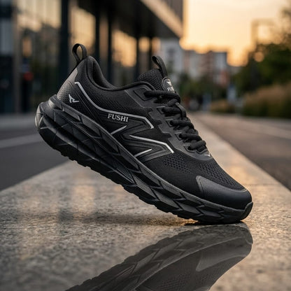 Men’s Lightweight Breathable Running Shoes – Comfortable Casual Sneakers with Thick Cushion Sole, Non-Slip Sport Trainers for Daily Wear
