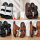 Men’s Casual Double Strap Slide Sandals – Comfortable Soft Sole Summer Slippers