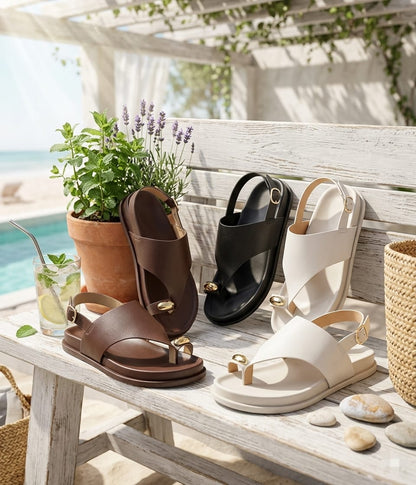 Comfortable Ladies' Casual Sandals – Soft Sole Open Toe Summer Footwear