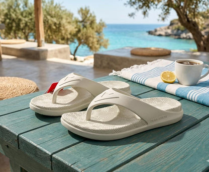 Tongs confort homme pour l'été – Sandales de plage légères à semelle souple, claquettes décontractées antidérapantes pour l'extérieur 
