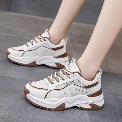 حذاء رياضي نسائي بنعل سميك - أناقة وراحة مع لمسة عصرية