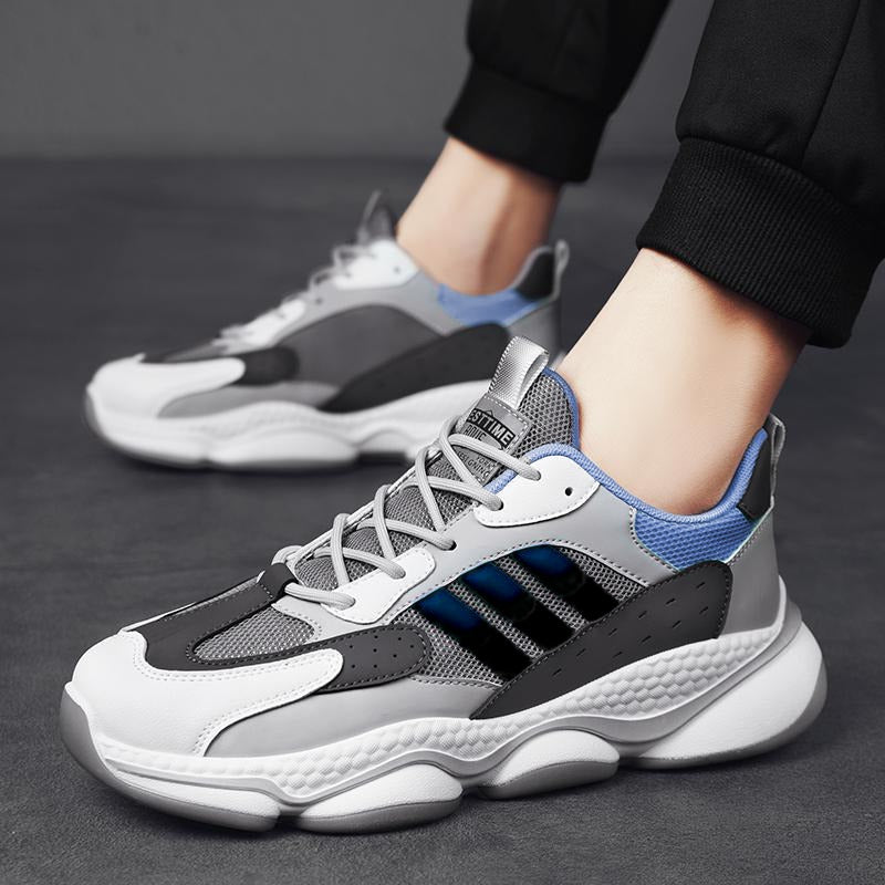 "أحذية رياضية رجالية أنيقة بنعل سميك - أناقة وراحة في كل خطوة!"