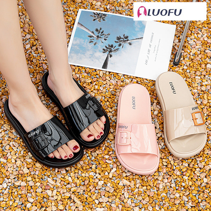 Sandales Luofu originales pour femmes - Orthopédiques confortables, semelle épaisse absorbant les chocs, résistantes à l'abrasion, parfaites pour une utilisation quotidienne en intérieur et en extérieur