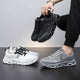 Men's running shoes with simple design, breathable, low-cut, non-slip rubber sole, lightweight fabric
