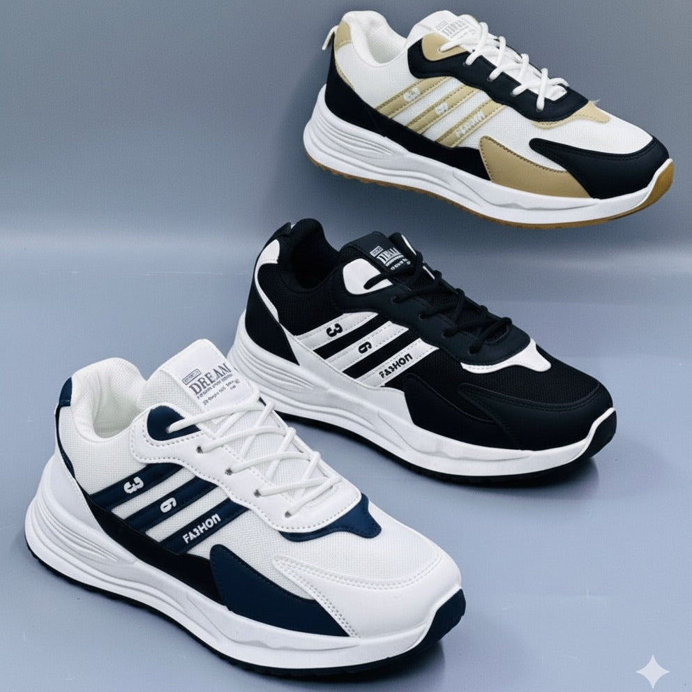 Men's sneakers: reduced fatigue, thick cushioned midsole — Product image: Walk farther with less strain thanks to a thick, impact-absorbing midsole, while